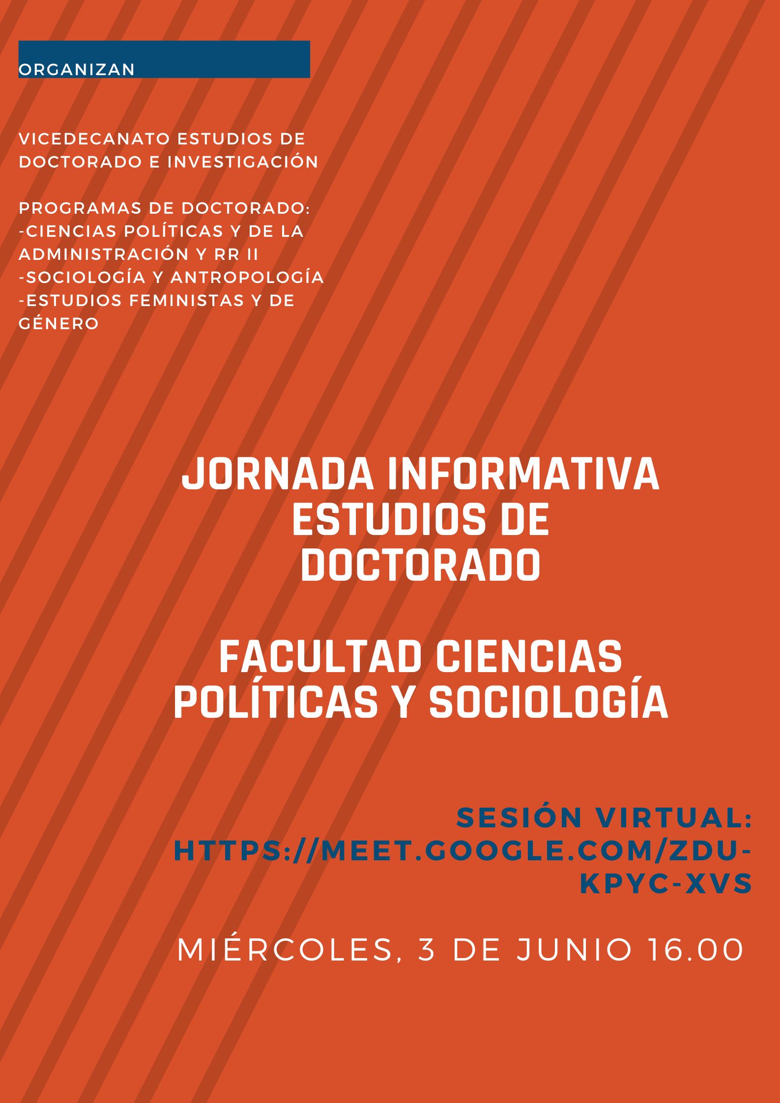 Jornada informativa de Doctorado 3 de junio
